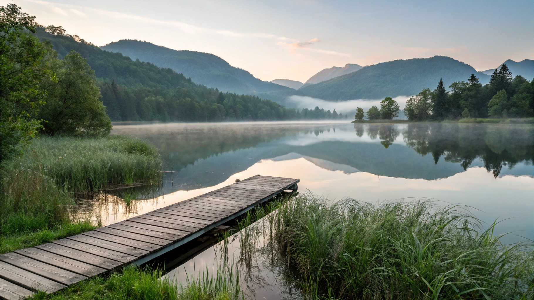 A peaceful lakeside setting for a memorial
