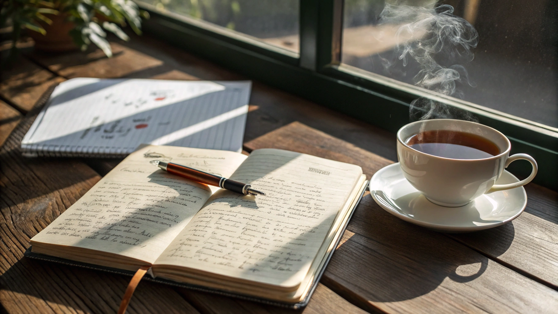Handwritten notes for a memorial service